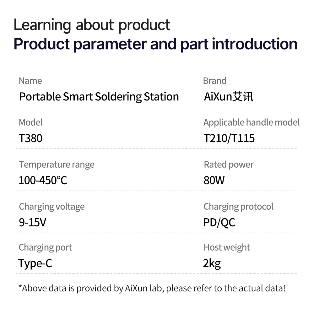 T380 Portable Smart Soldering Station