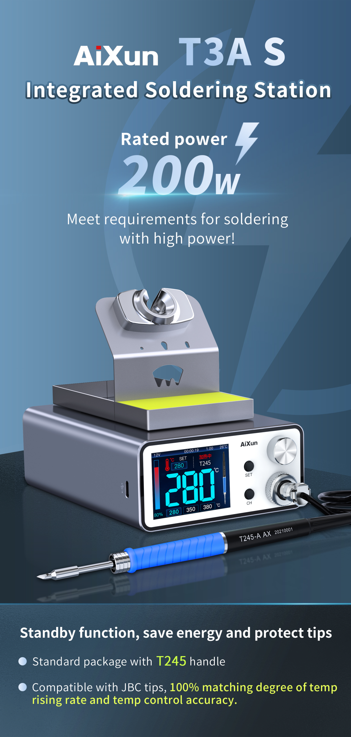 T3AS/T3BS All-in-one Intelligent Soldering Station