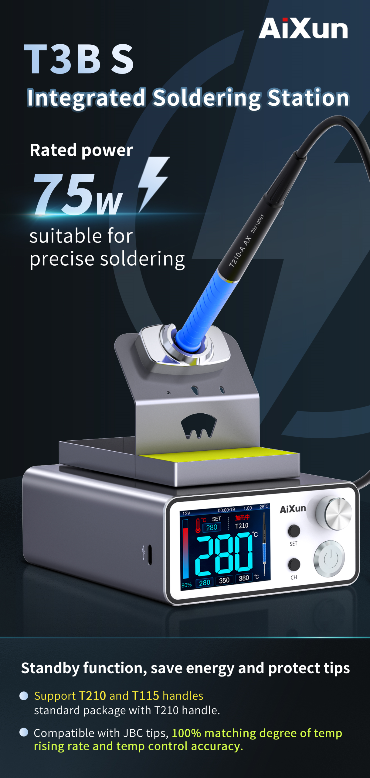 T3AS/T3BS All-in-one Intelligent Soldering Station