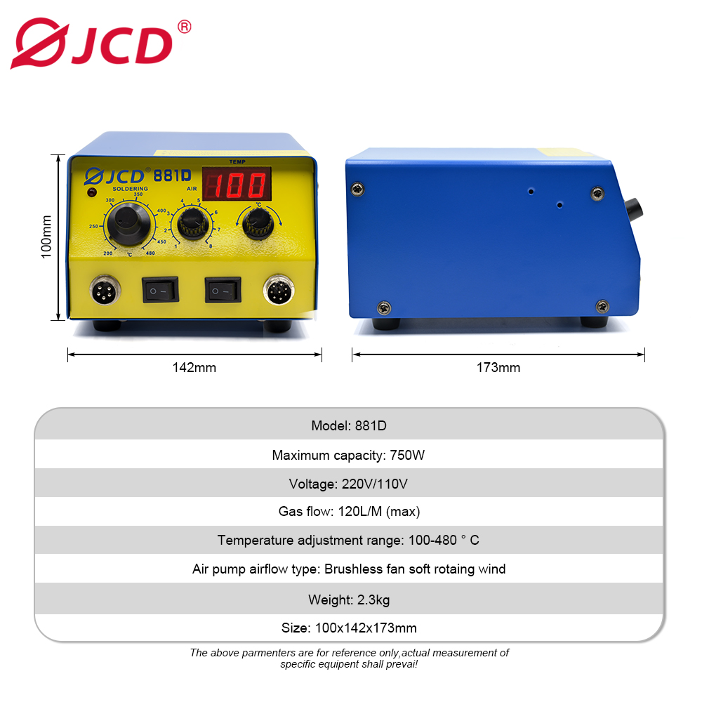 881D soldering station hot air gun 6974865209585