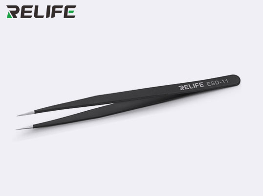 RL-ESD-11/15 Black antistatic tweezers