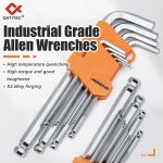 AN-91-109-B 9-piece set of extended ball-end Allen wrenches with steel balls (extended version)