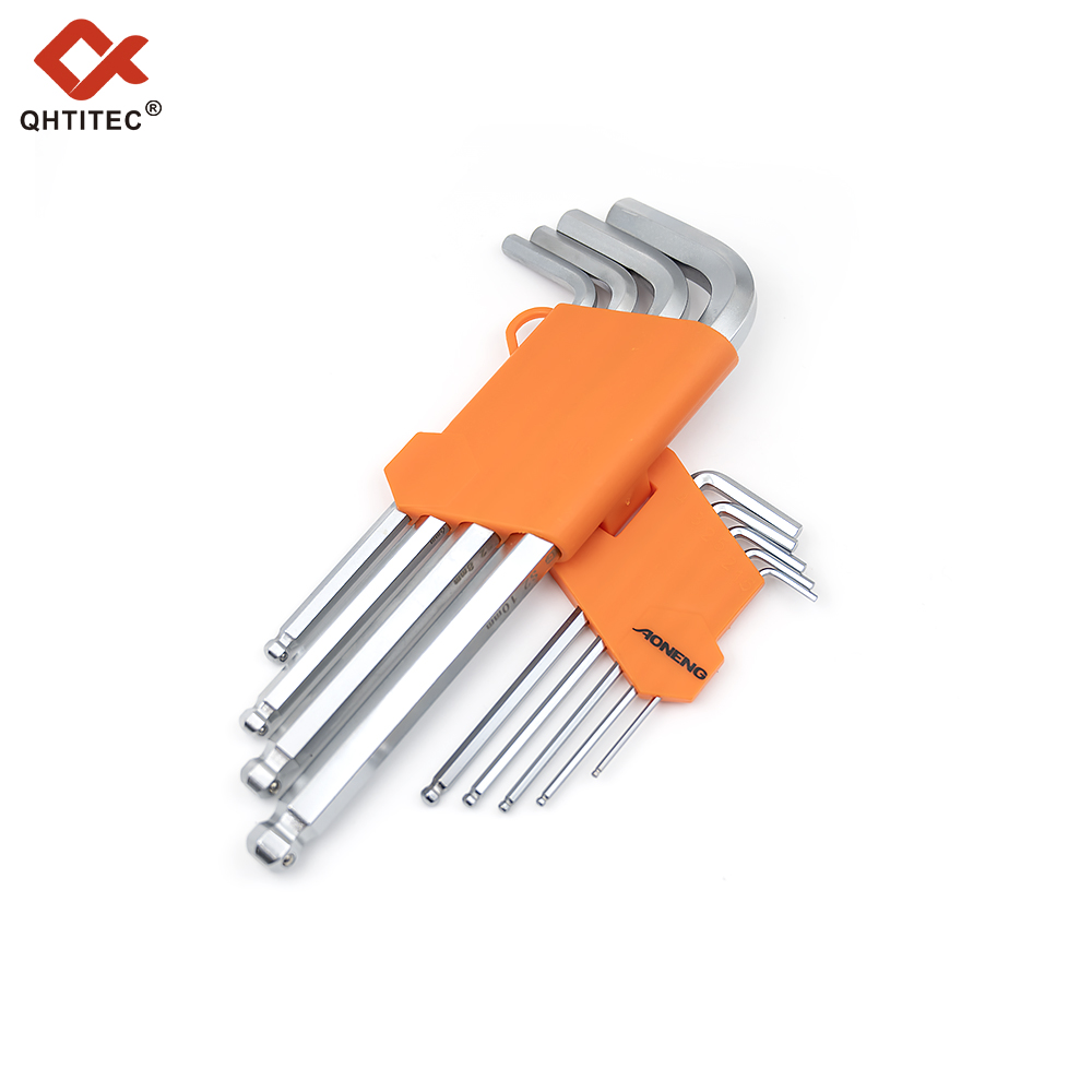 AN-91-109-B 9-piece set of extended ball-end Allen wrenches with steel balls (extended version)