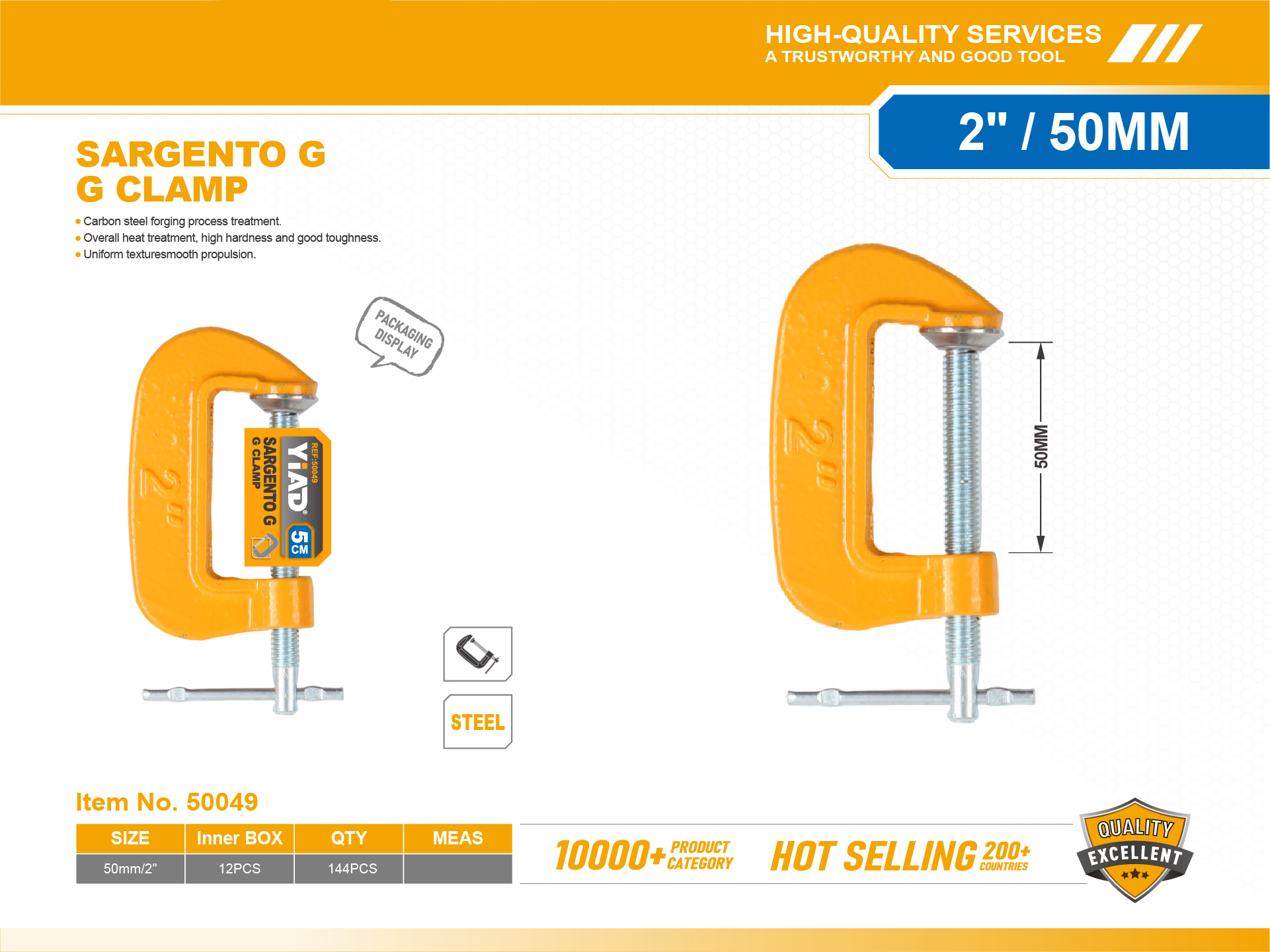 50049 G-type clamp SARGENTO G G CLAMP