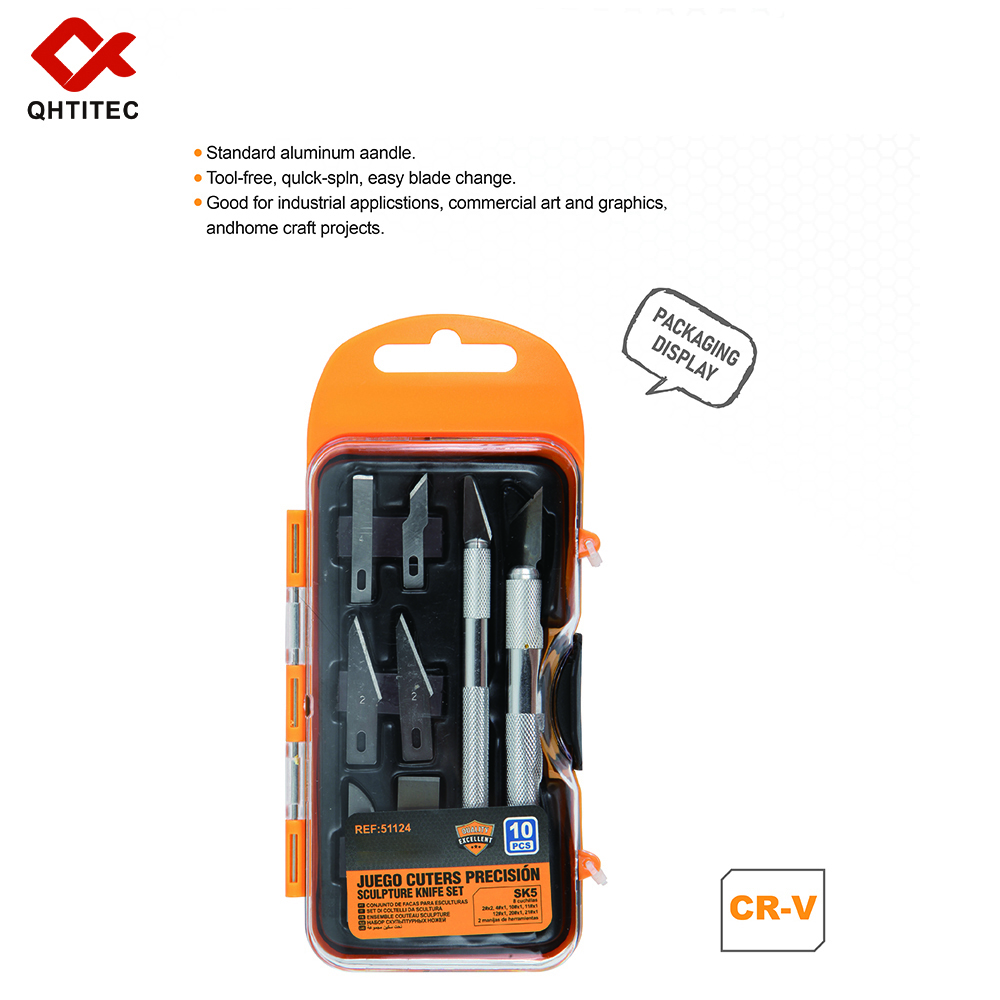 Aluminum Alloy Hobby Knife Set Art carving knife with 6 Blades for Art students