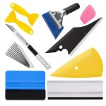 ZYQ25062510-2 set    Car window tinting tool kit: edge trimming tool, edge sealing tool, squeegee, color change film trimming tool.