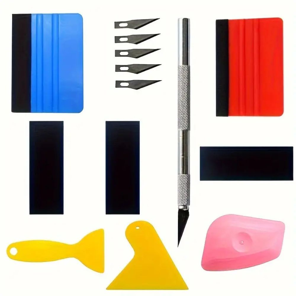 ZYQ25062510-3set Car window tinting tool kit, special tools for applying car window tinting film, hard rubber scraper tool, cross-border kit