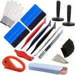 ZYQ25062515-2Qset  Car window tinting tool kit: edge trimming tool, edge sealing tool, squeegee, color change film trimming tool.