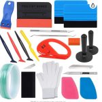 ZYQ25062522-3set Car window tinting tool kit, special tools for applying car window tinting film, including a hard squeegee and cross-border kit.