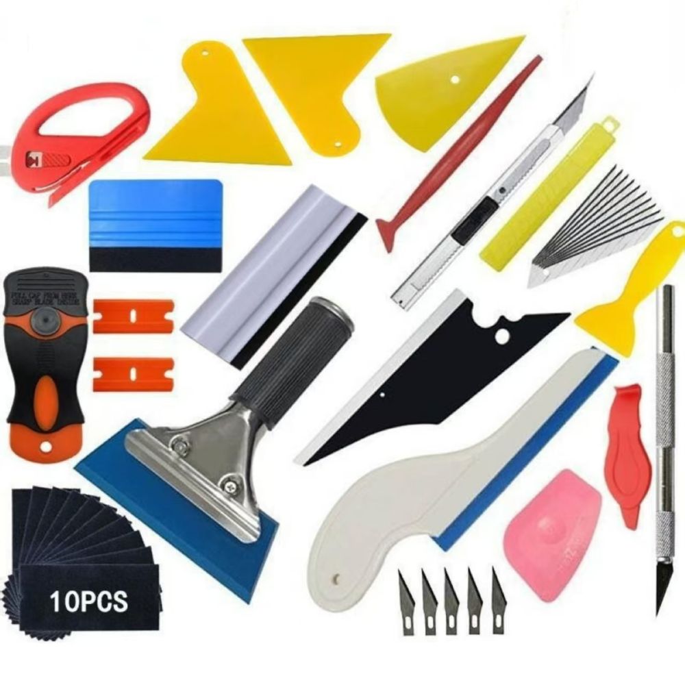 ZYQ25062522-4set Car wrapping edge finishing tools, gap application scraper, color change paint protection film tool set