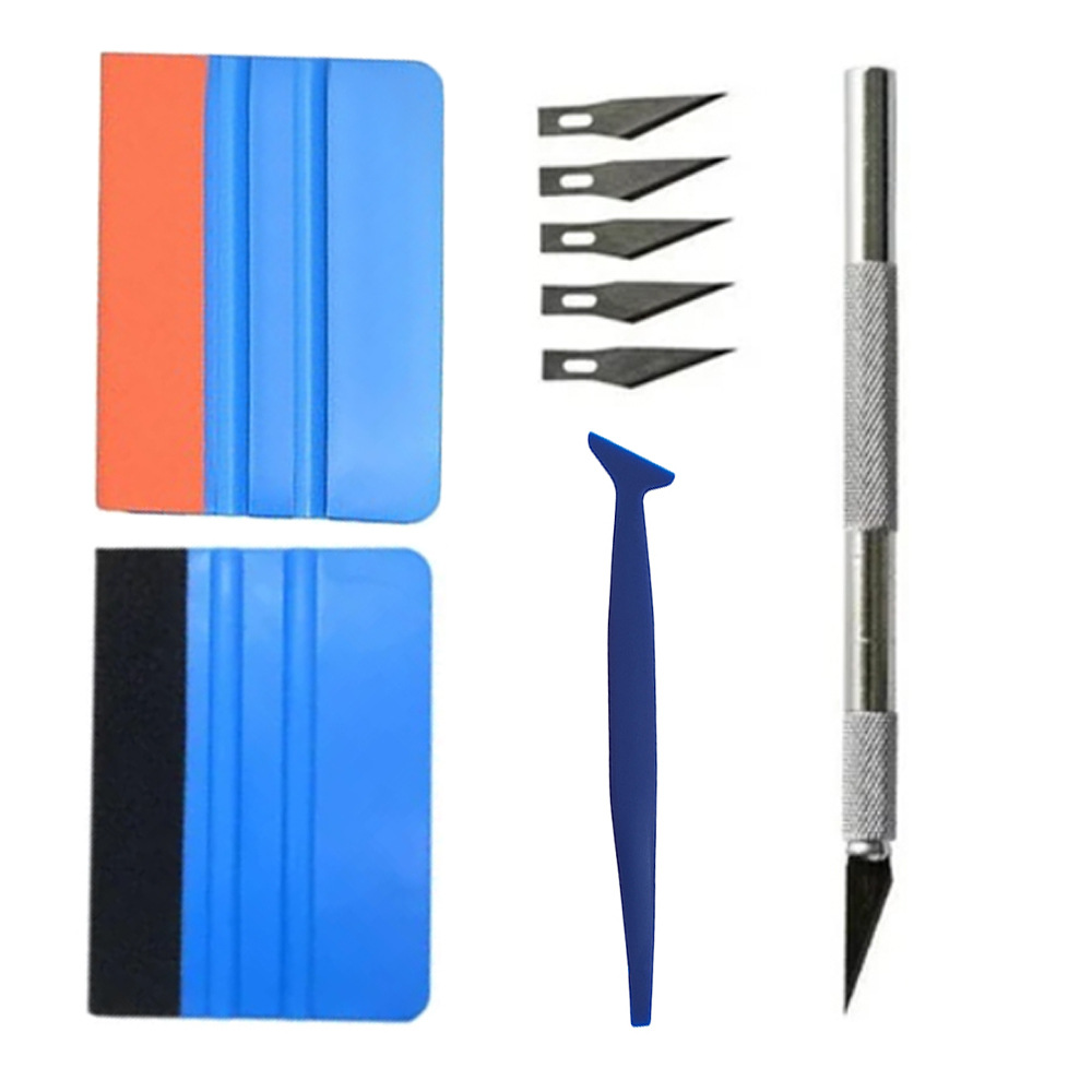 ZYQ2506255-1set  Car window tinting tool kit, special tools for applying car window tint, including a hard squeegee.